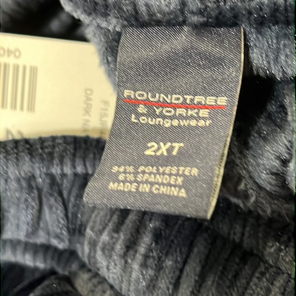 NWT $50 Men’s Fleece Loungewear Pajama Pants, Dark Navy - Picture 7 of 7